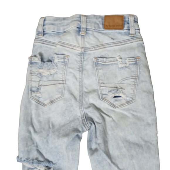 American eagle skinny jeans curvy high waist destressed size 000 - Picture 4 of 6